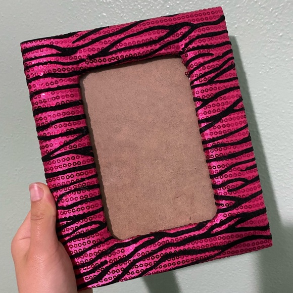 Pink Zebra Print Photo Frame - Picture 1 of 2